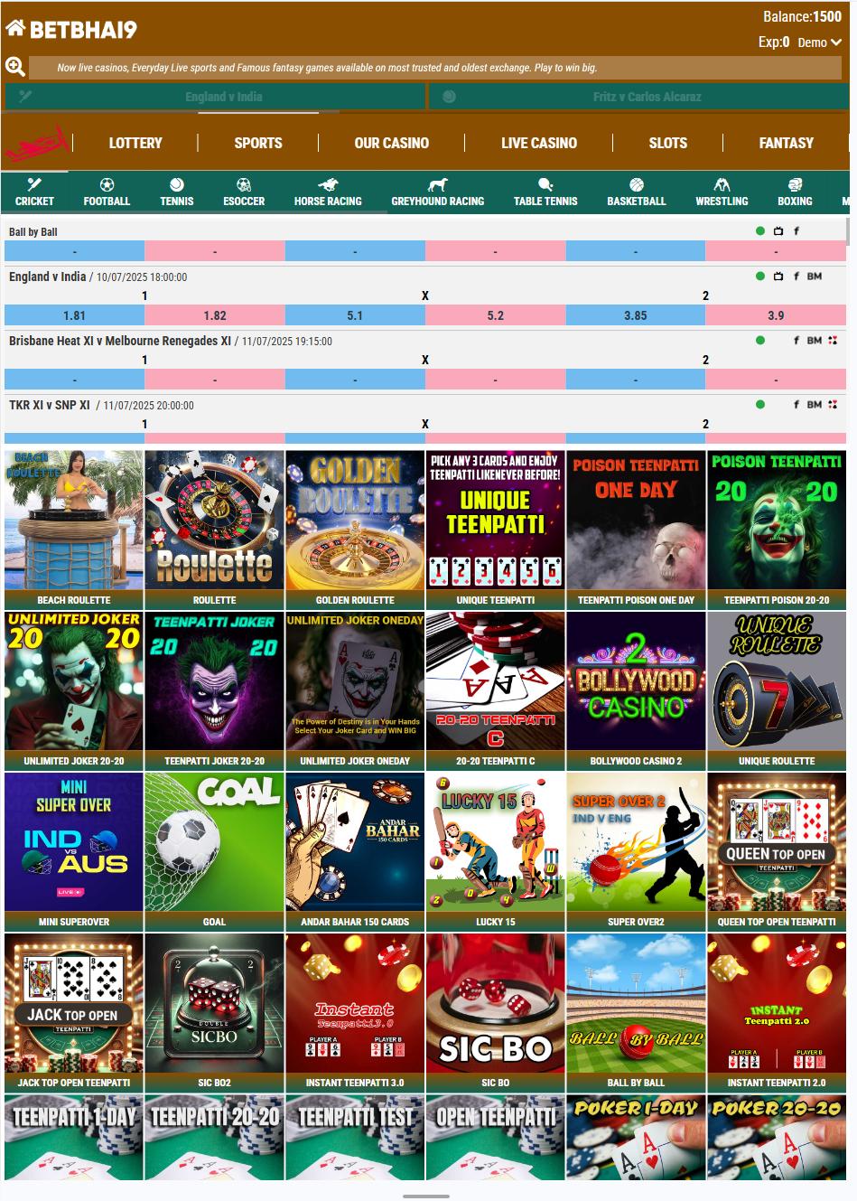 The third image of the app ，Online betting platform with the best betting games with highest cash rewards